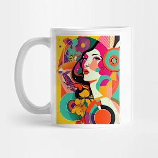 Abstract pop art style woman portrait Mug